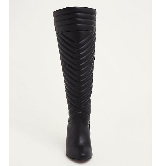 Torrid Quilted Faux Leather Knee Boots